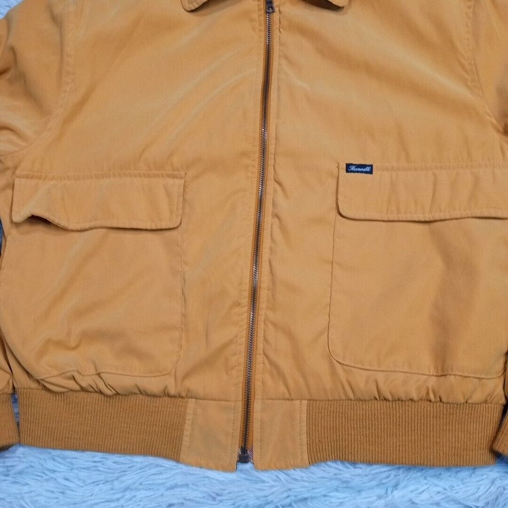 Vintage Faconnable‎ Jacket Mens S Yellow Ribbing Wool Blend Water Resistant - Picture 9 of 12